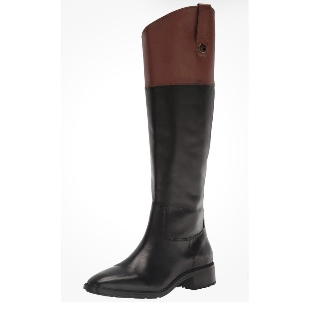 Sam Edelman Drina Knee‎ High Boot Black/Dark Bourbon 6 Medium